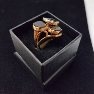 Jewelry - Black and rhinestones ring Jewelry - Black and rhinestones ring